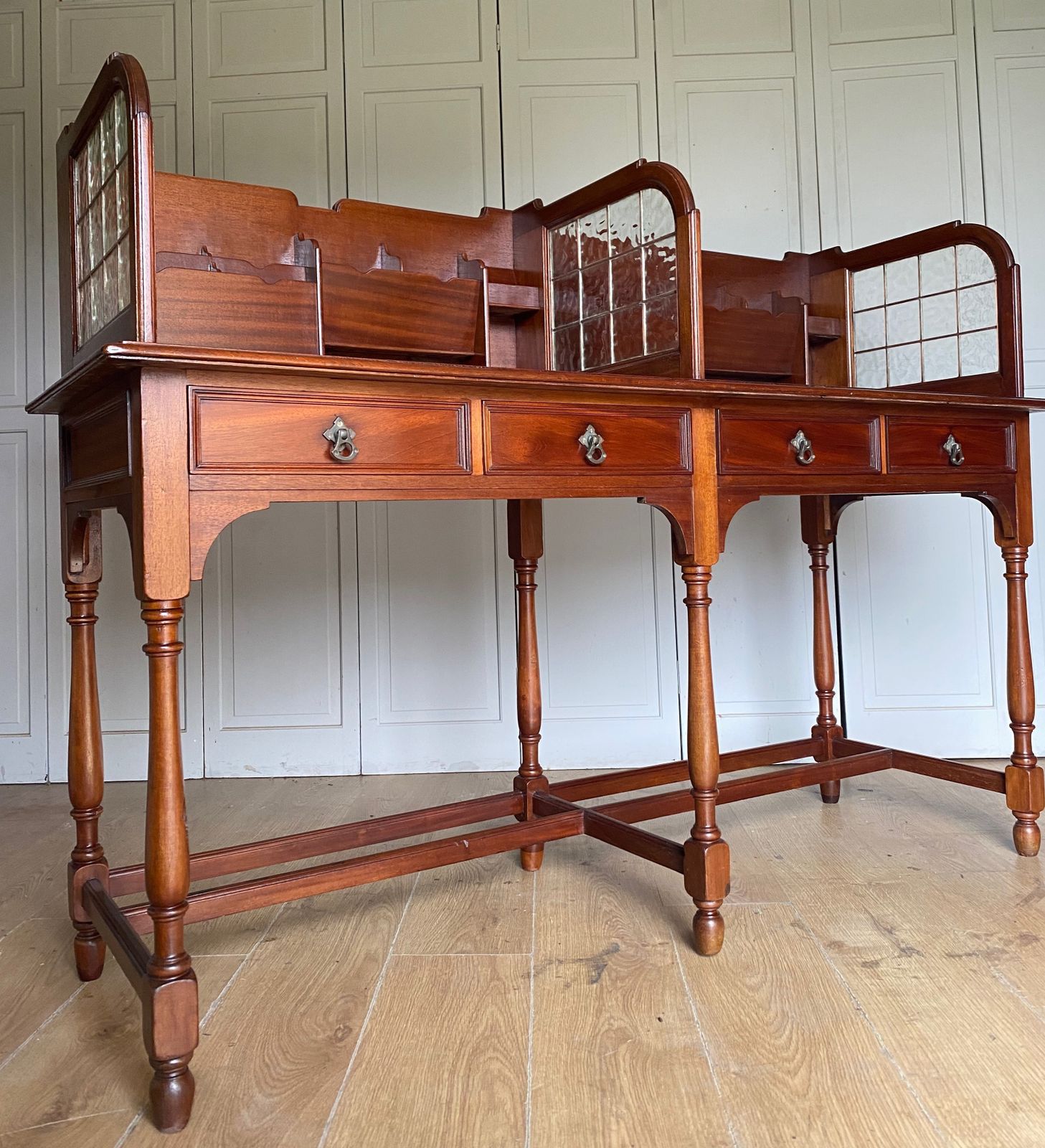 Mahogany Twin Clerks Desk, 1900s photo for sale