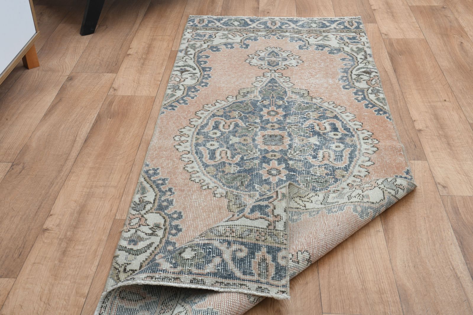 2'5x6'4 Ft, Farmhouse Decor Vintage Short Runner, Bathroom Rug, Kitchen Decor, Handmade Turkish Rugs, Wool, Medallion Style, Stair Decor, Hallway