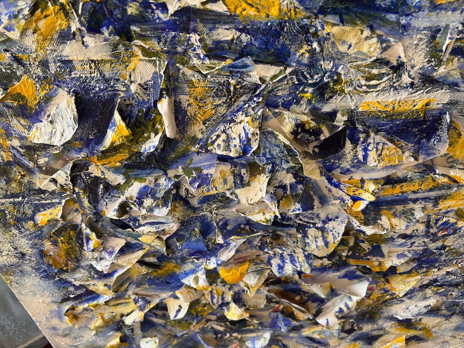 Jeanfilip   Large Acrylic, Collage On Canvas   Le Vol De Papillons   Signed 2012 photo 4650.0