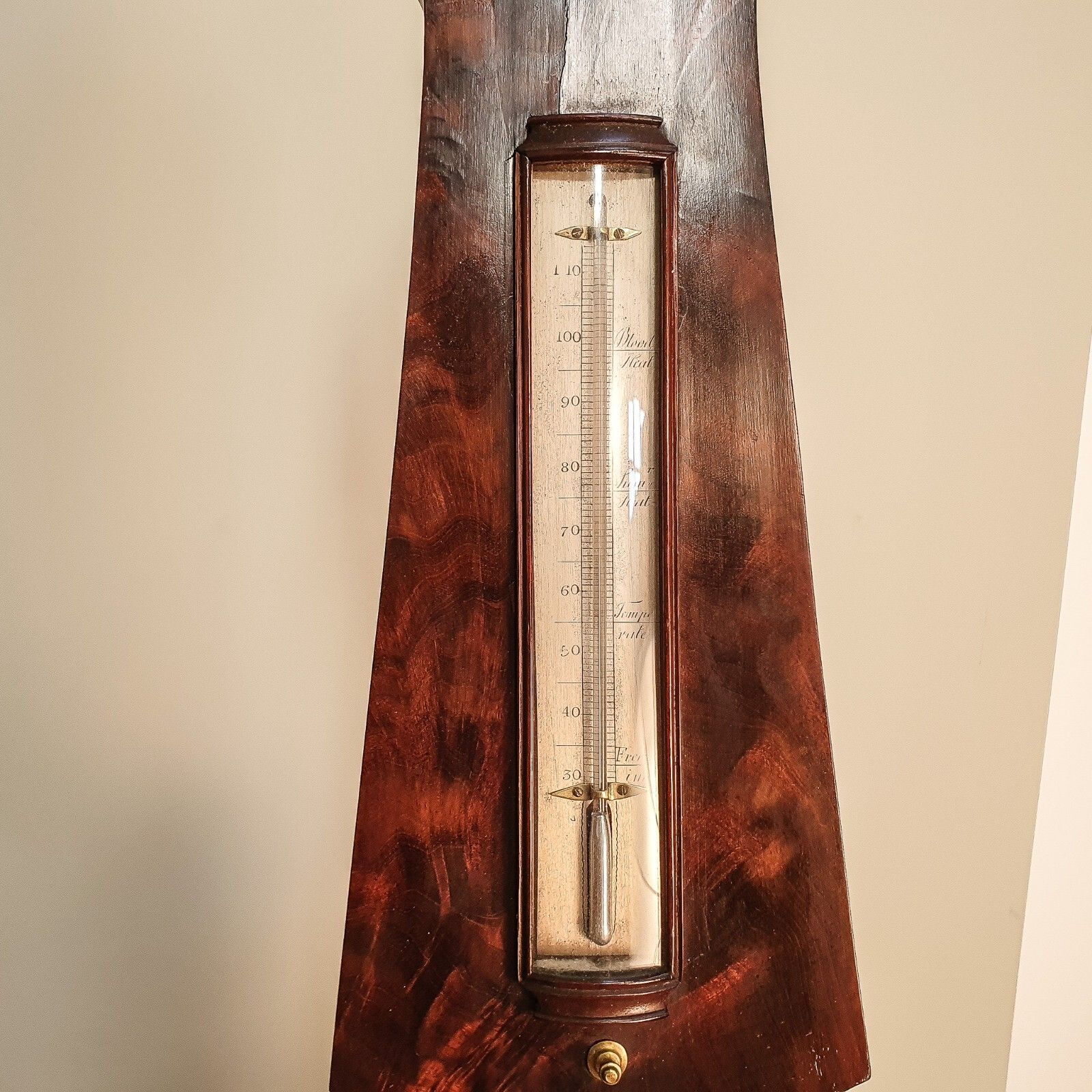 Barometer George The III French Royal Exchange London Mahogany Cased Barometer photo 649.0
