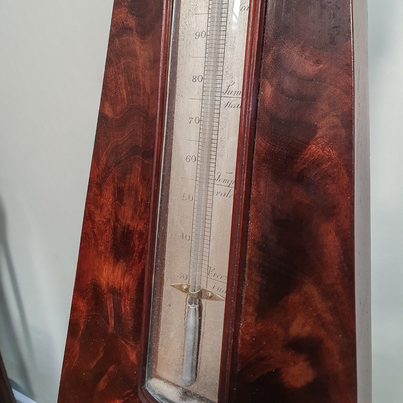 photo vintage Barometer George The III French Royal Exchange London Mahogany Cased Barometer