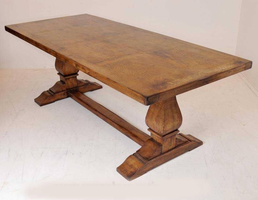 Oak Refectory Table Trestle Tables   English Farmhouse photo 3750.0