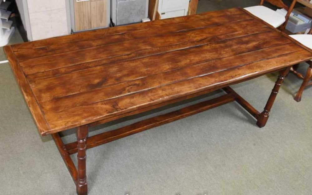 Slim Refectory Table English Oak Farmhouse Furniture photo 2500.0