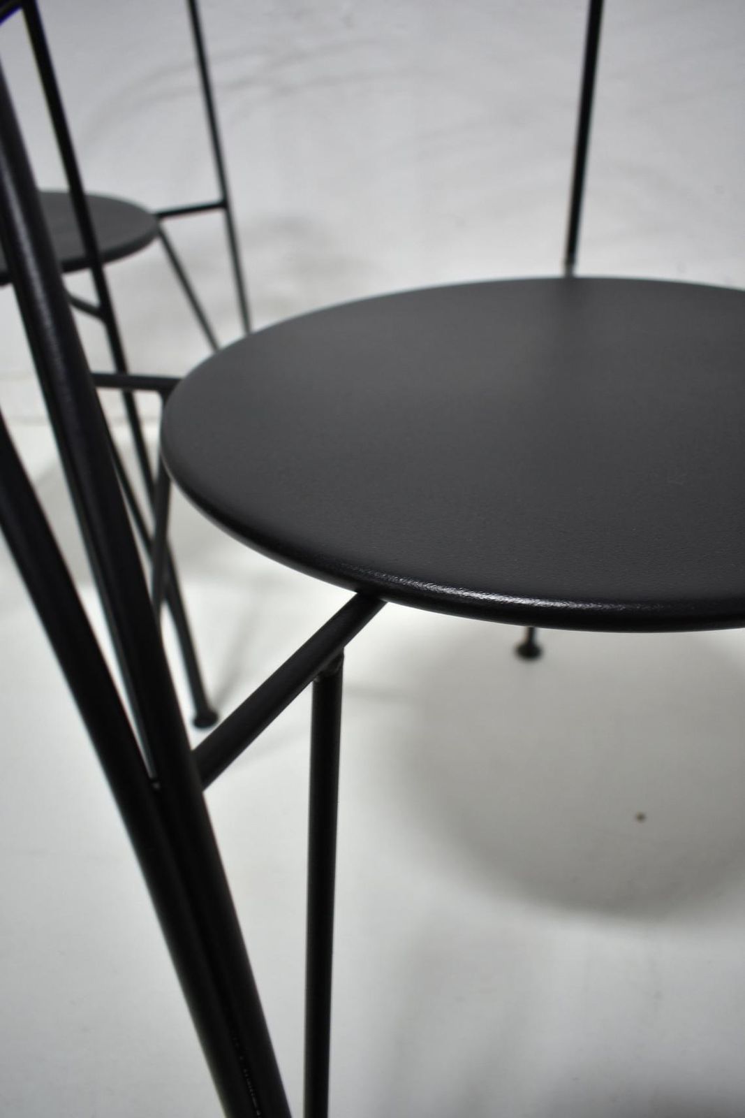 Vintage Cafe Or Bistro Postmodern Metal Wire Chair 'Lune D'argent' Designed By Pascal Mourgue In The 1980s photo vinterior