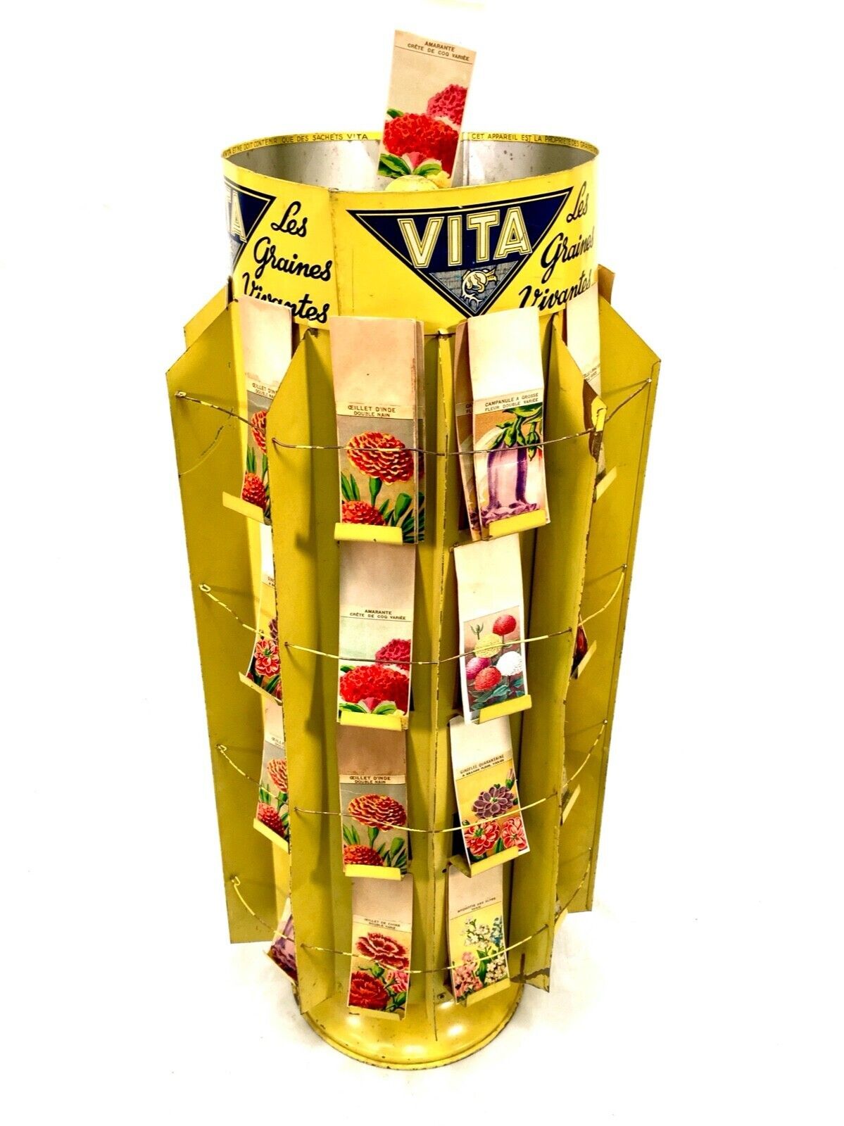 Antique Advertising Large French Shop Display Stand For Vita Garden Flower Seeds photo furniture
