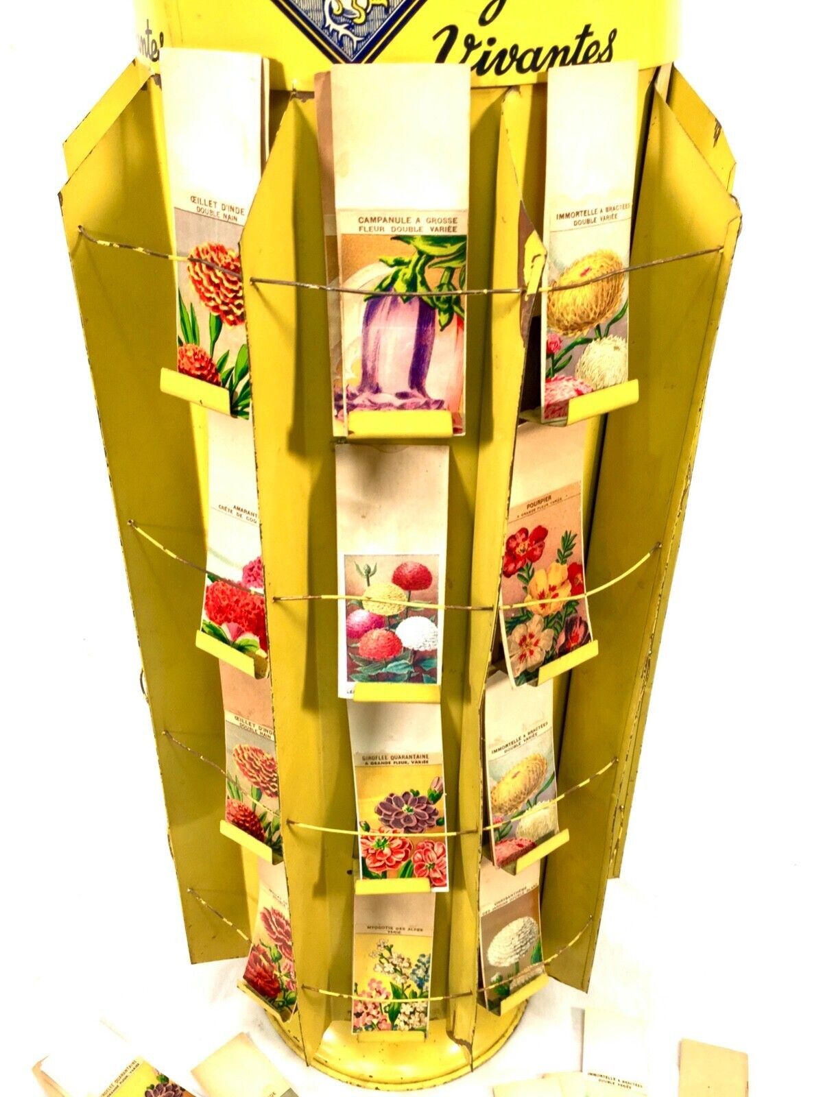 Antique Advertising Large French Shop Display Stand For Vita Garden Flower Seeds photo for sale