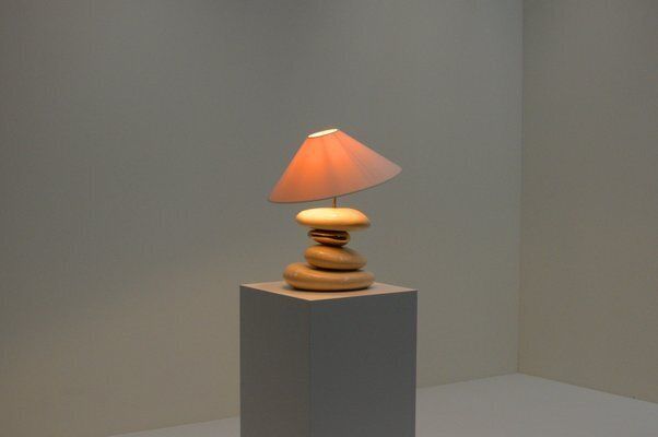 Large Pebble Table Lamp By François Chatain, France, 1980s photo for sale