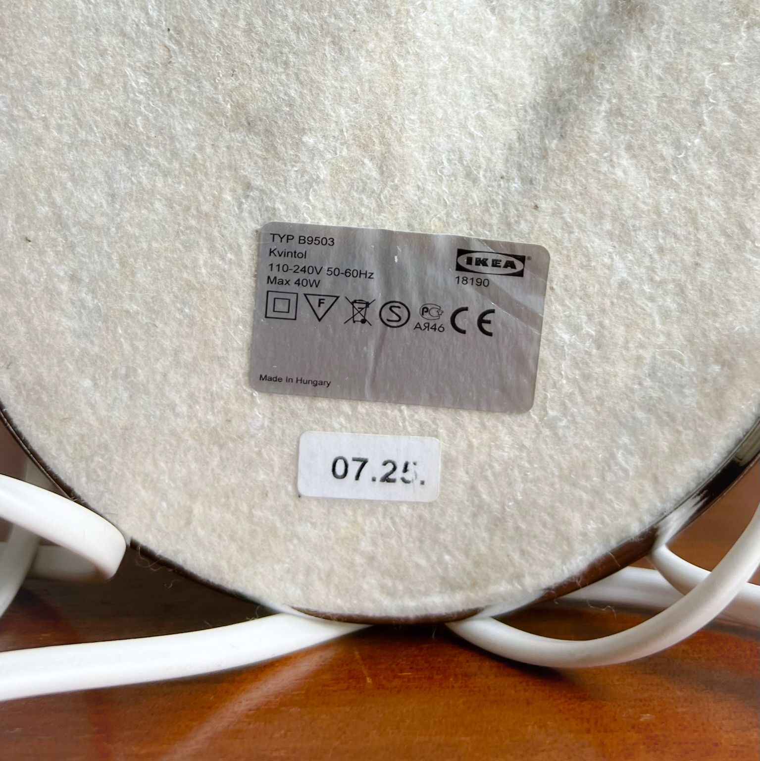 Ikea Kvintol 90s Table Lamp – Frosted Glass, Wood, Chrome – Space Age – Mushroom photo 135.0