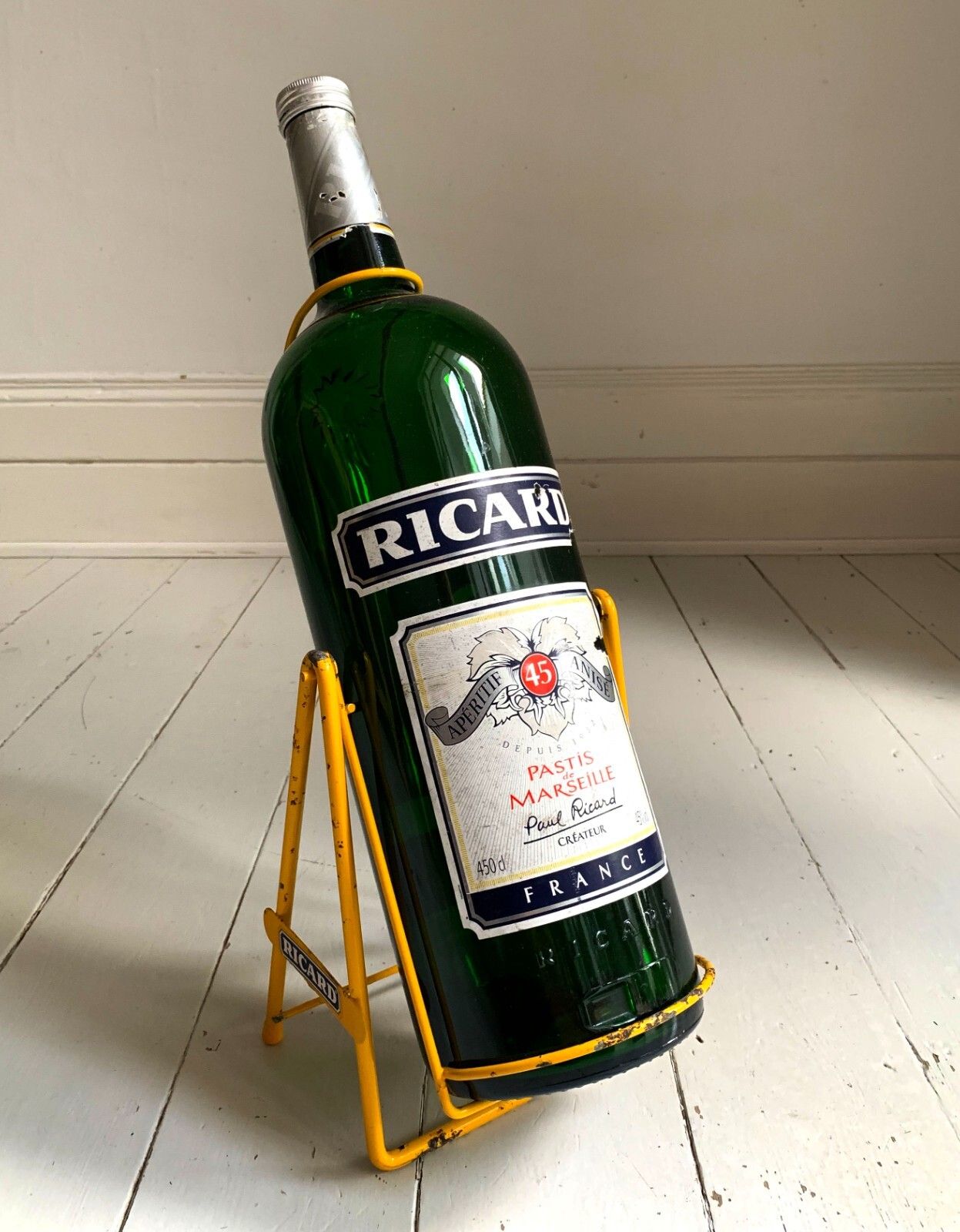 Vintage French Ricard 450cl Bottle On Swinging Pourer Stand, 49cm   Promotional Display Item photo for sale