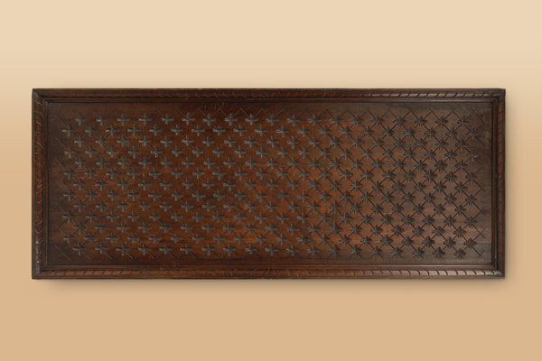 photo furniture Large Portugees Neo Gothic Wall Panel In Carved Oak, 1850s