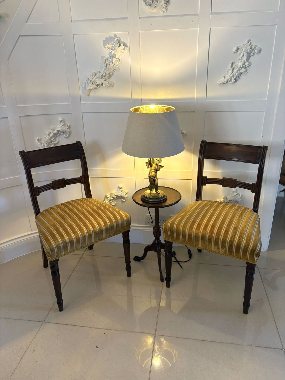 photo for sale Pair Of Antique Quality Mahogany Side Chairs