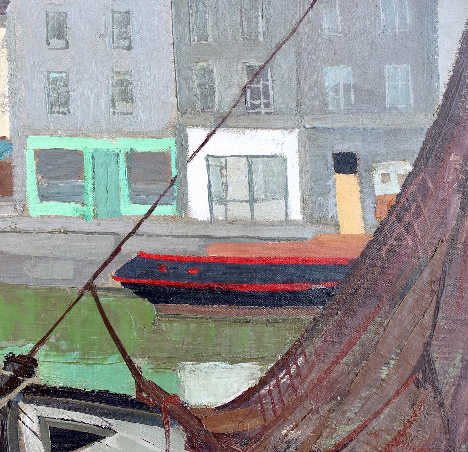 The Port Of Honfleur' By Julien Varlet (1958) photo buy