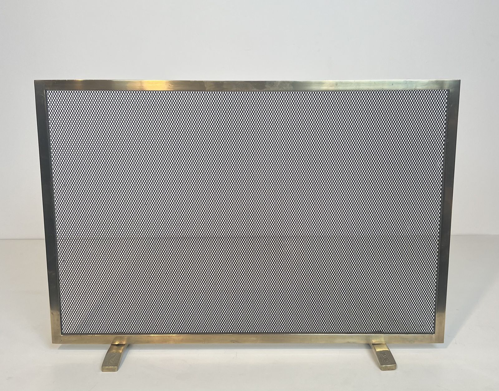 Brass And Mesh Fire Screen, 1970s photo furniture