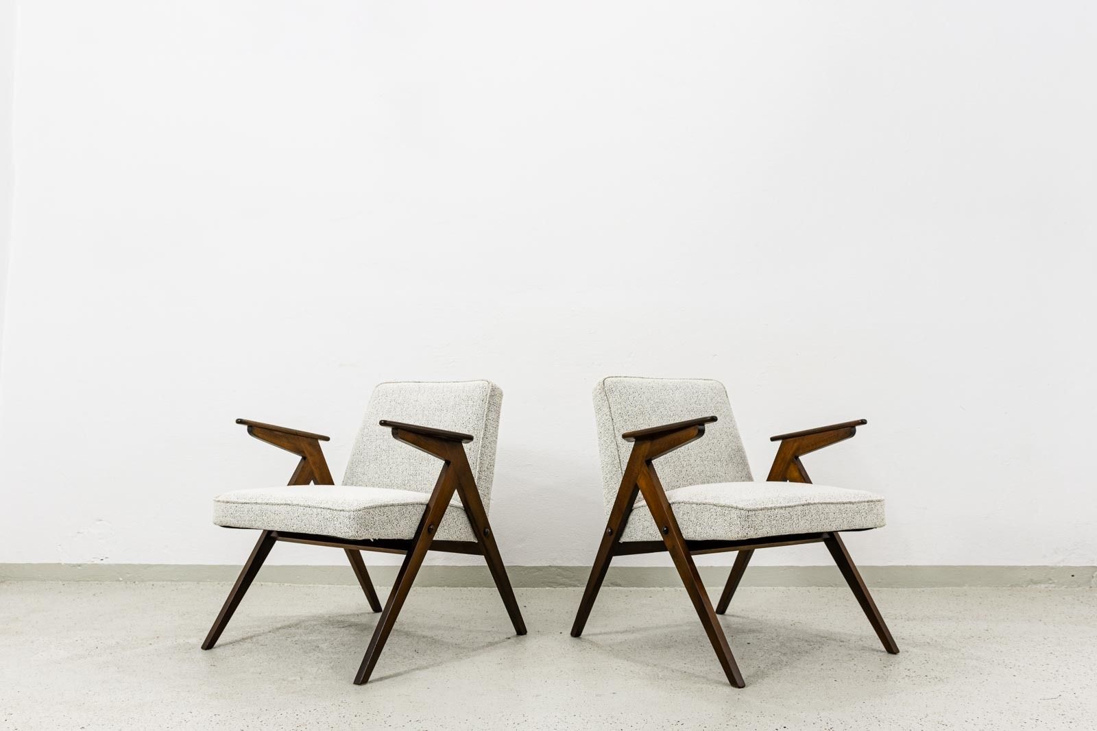 Mid Century Modern Armchairs "Bunny" ,Poland, 1960s, Set Of 2 photo vinterior