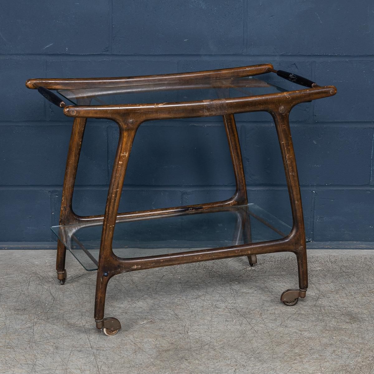 20th Century Italian Drinks Trolley In The Manner Of Cesare Lacca C.1960 photo furniture