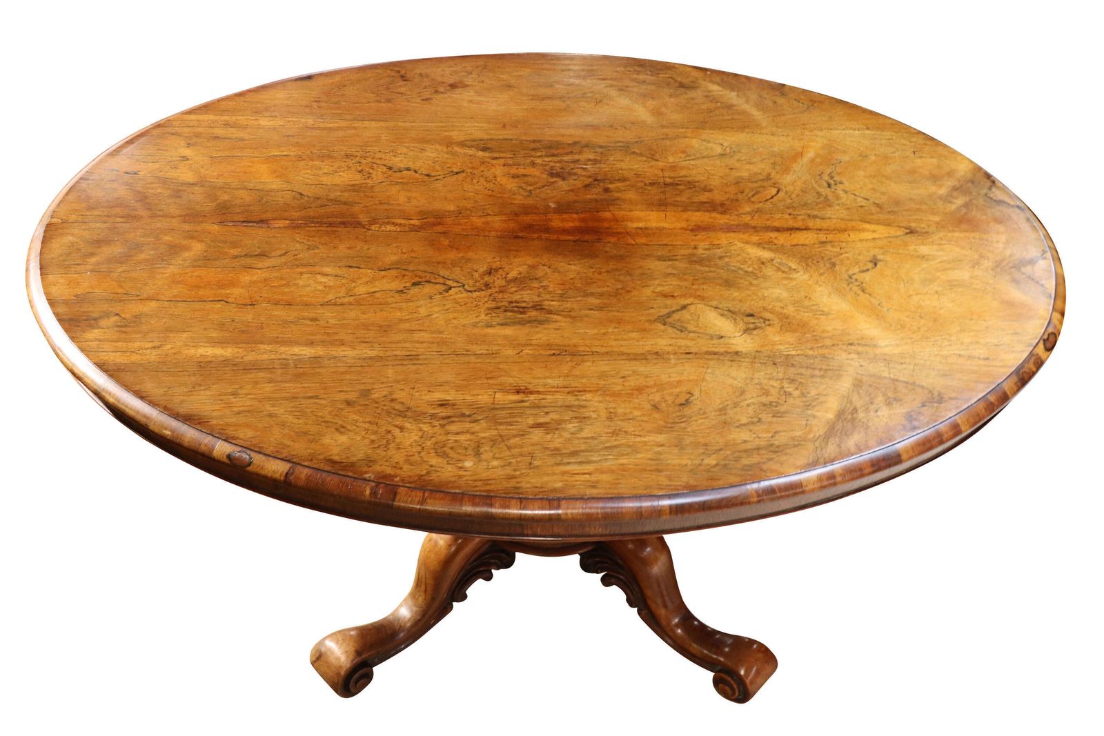 Rosewood Loo Table, 1800s, Antique photo for sale