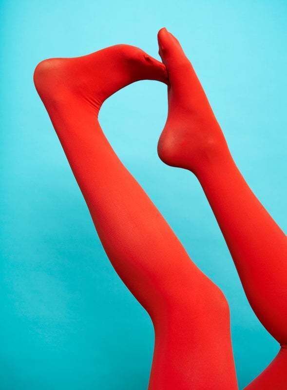 "Person Wearing Red Legging, Low Section, Close Up" By Andy Ryan