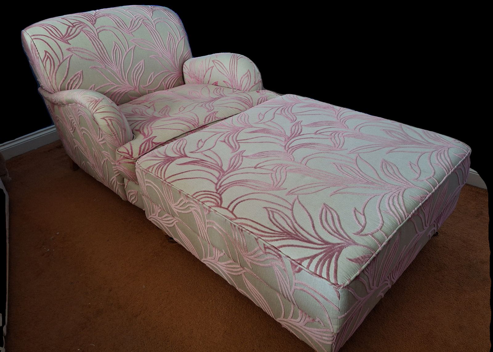 Chaise Longue Armchair With Matching Footstool photo furniture