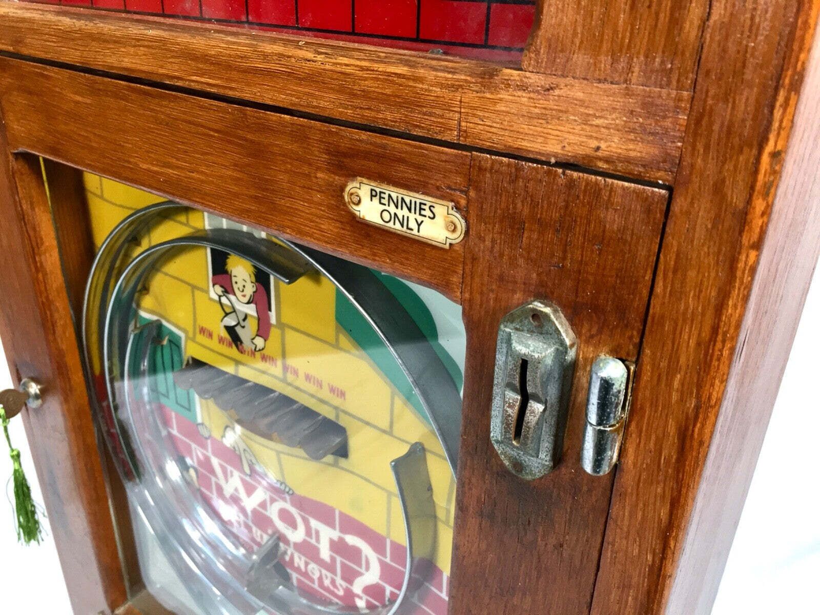 Antique 1950s Oliver Whales 'Chad' Arcade Allwin Coin Operated Machine Working photo Home Decor