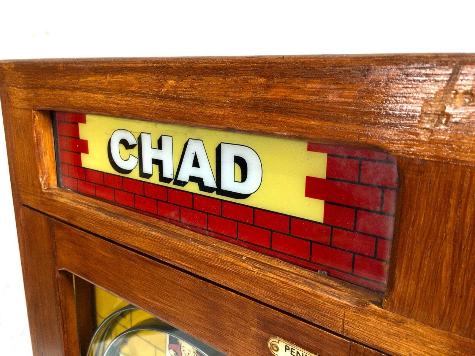 Antique 1950s Oliver Whales 'Chad' Arcade Allwin Coin Operated Machine Working photo 1250.0