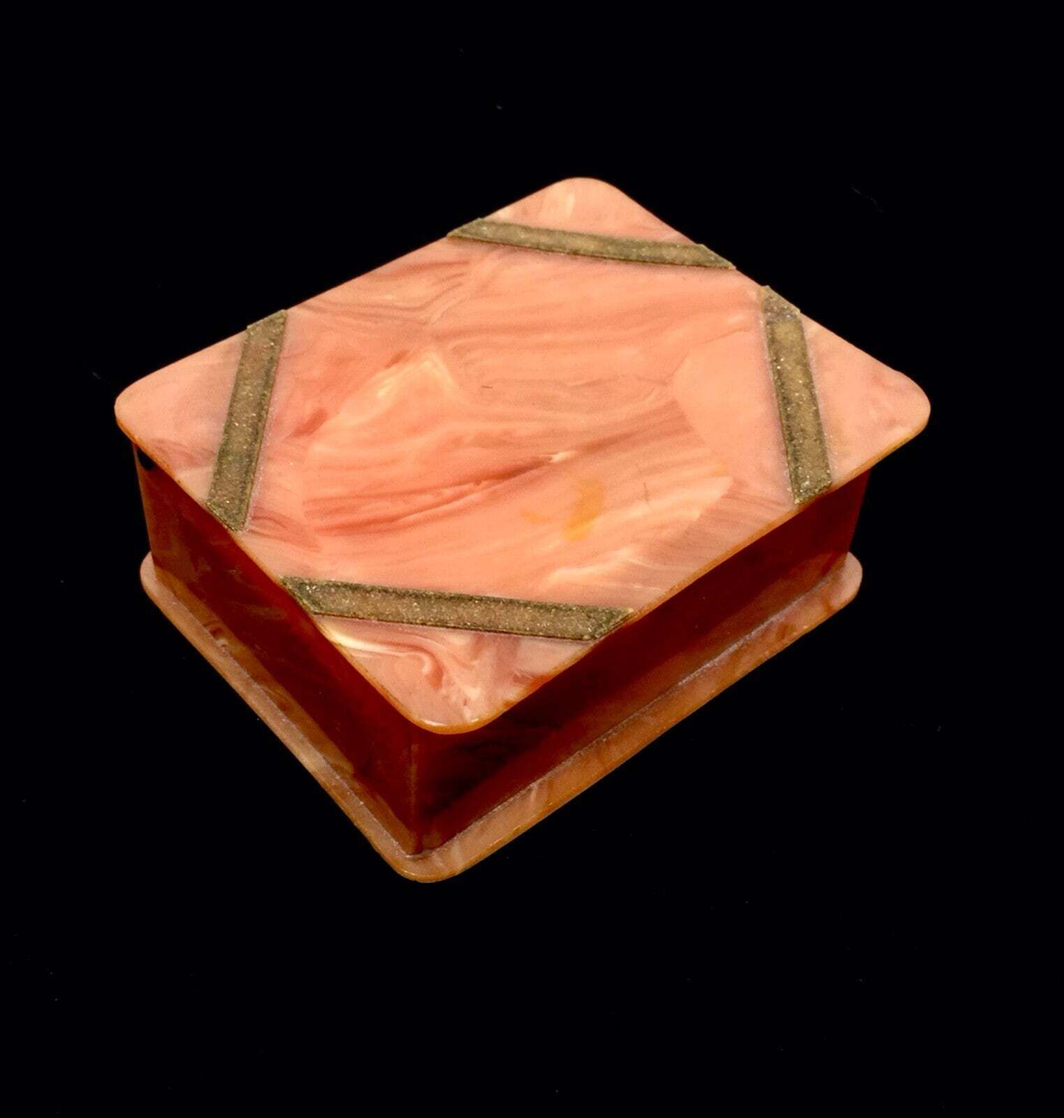 Antique Miniature Celluloid Games Box With Playing Cards And Dominos C.1930 photo furniture