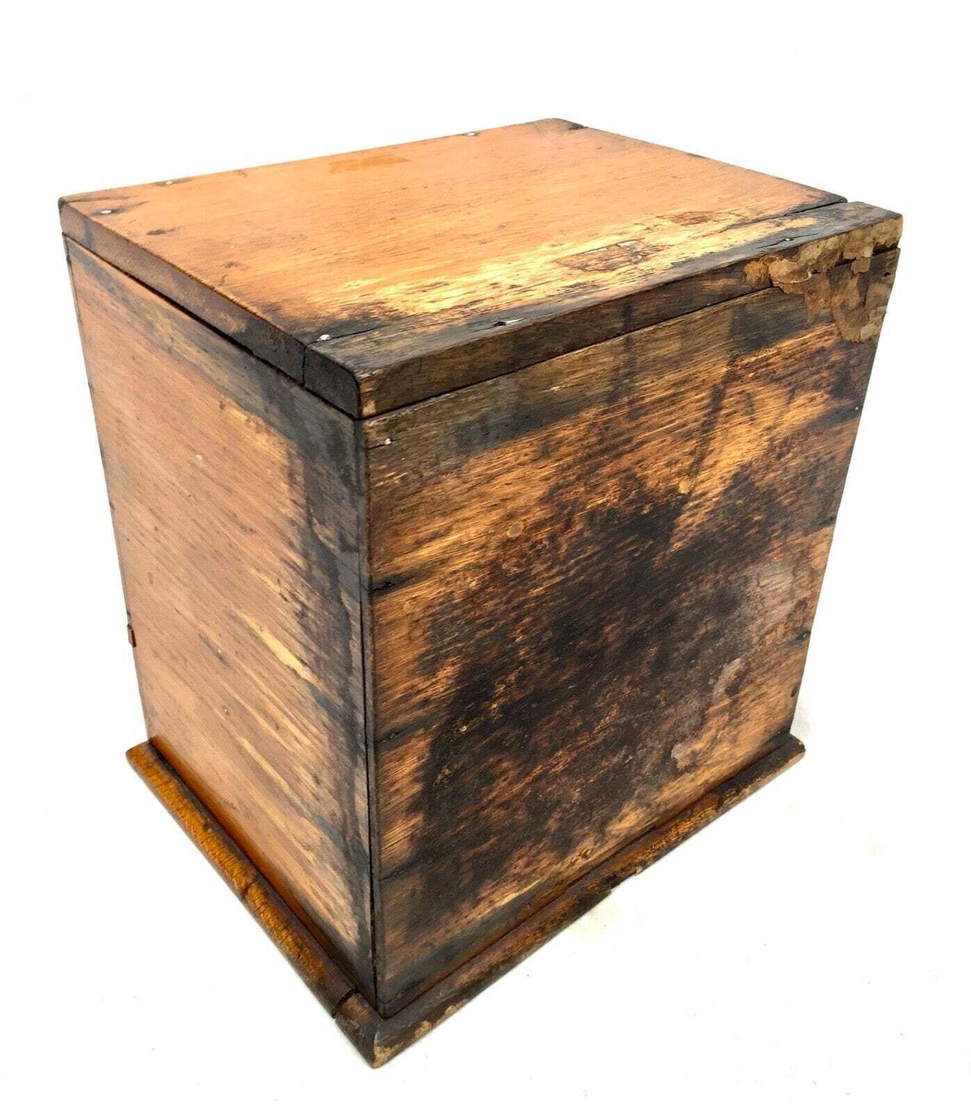 Antique 19th Century Victorian Wooden Secret Masonic Ballot Box / Voting C.1880 photo vintage