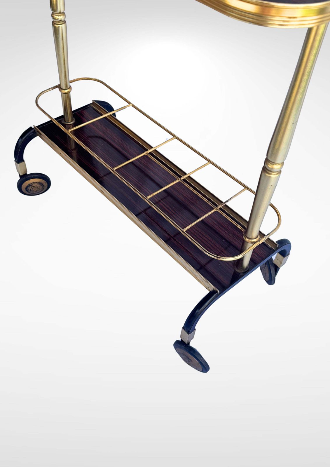 Mid Century Brass Bar Cart Trolley By Mb Italy photo 395.0