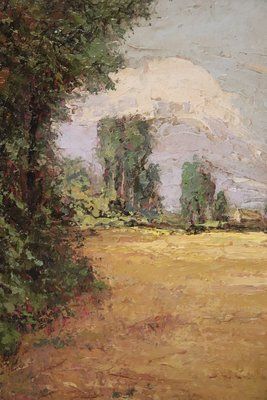 Italian Artist, Landscape, Oil Painting On Cardboard, Framed photo 1628.0