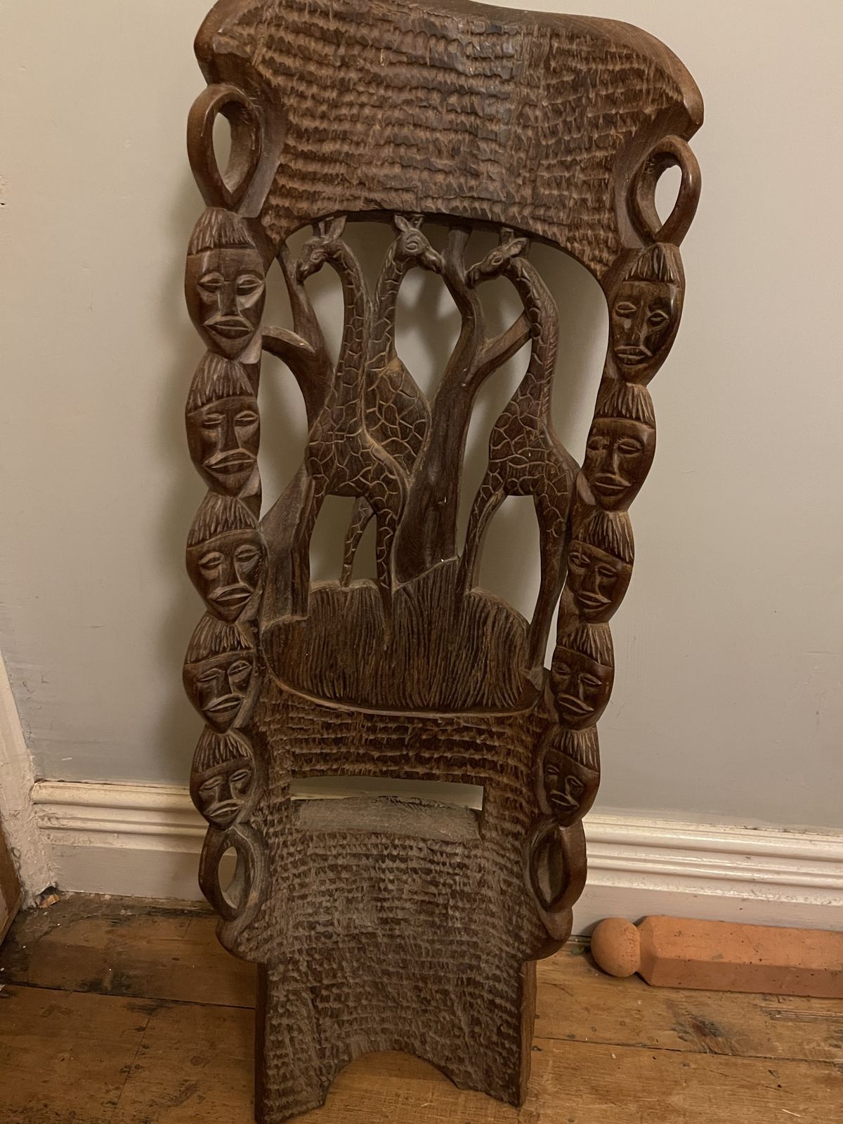 Zambian Carved Chair   Hardwood photo furniture