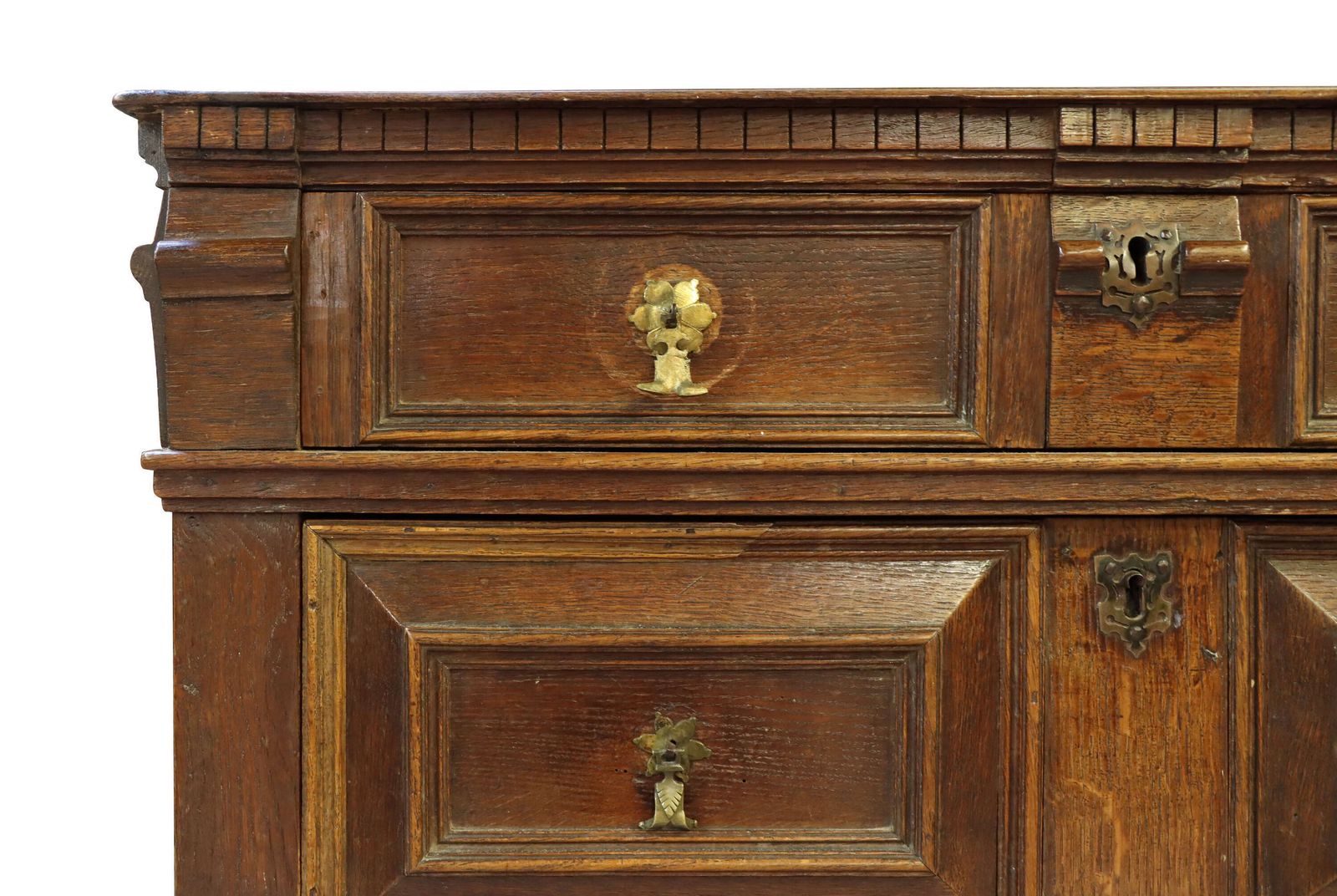 Charles II Oak 2 Part Chest, 1600s photo 1438.0