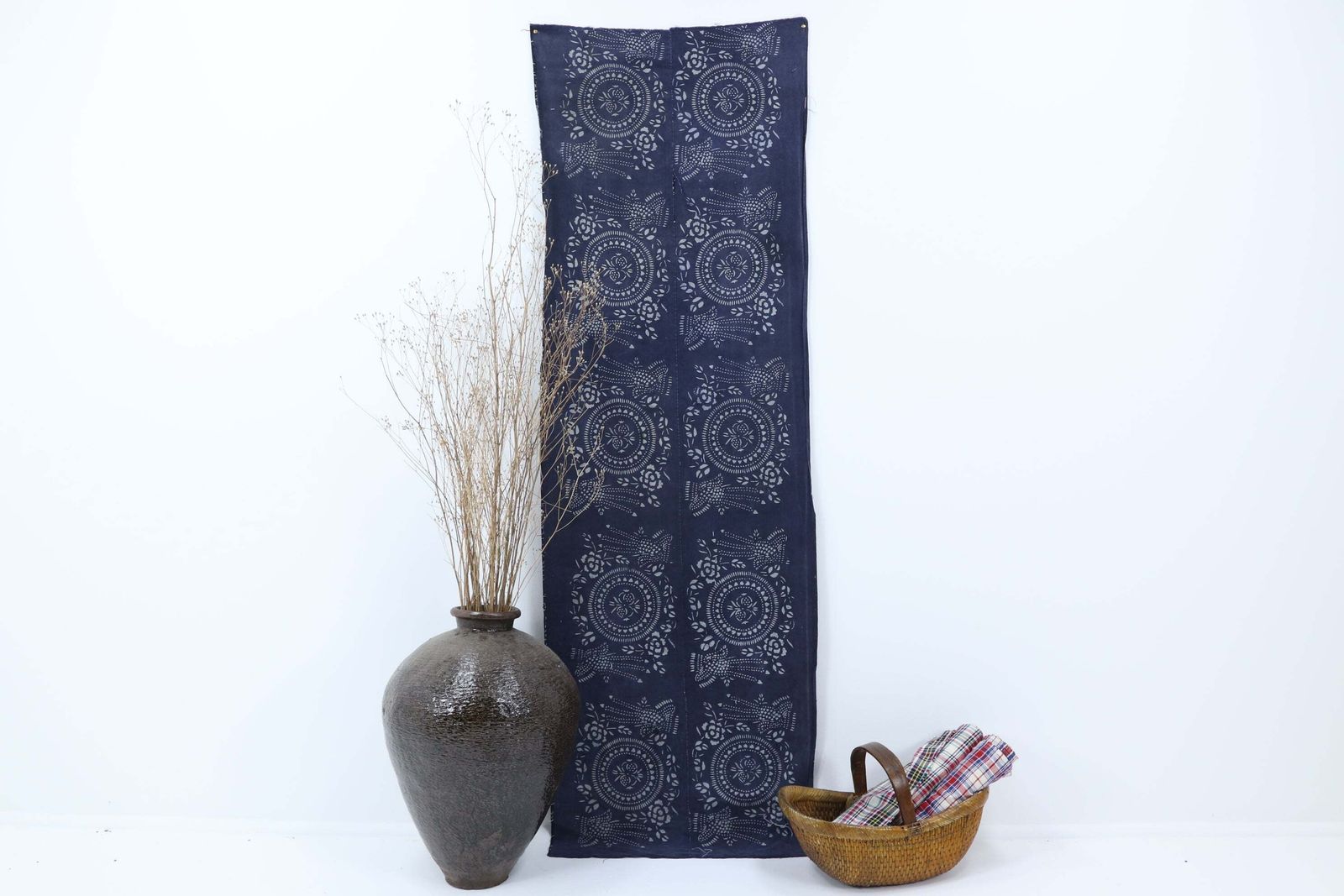Late 19th Century Chinese Wax Resist Fabric (1)