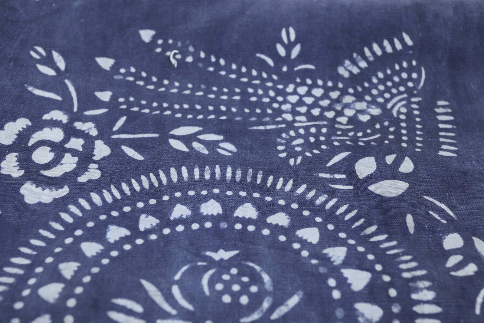 Late 19th Century Chinese Wax Resist Fabric (1) photo Textiles