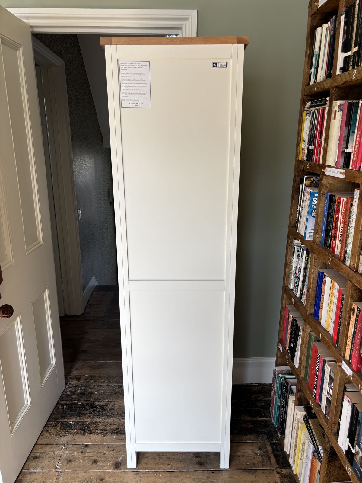 Freestanding White Wooden Bookshelves photo furniture