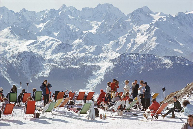 Slim Aarons 'Lounging In Verbier' Unframed Archival Pigment Print