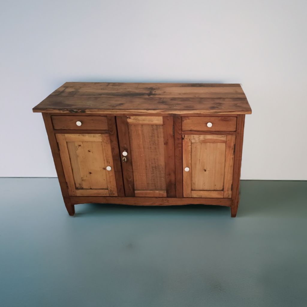 Country Pine Dresser Base, South Of Italy, Late XIX° Century