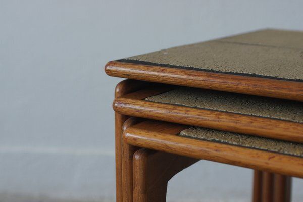 Teak Side Tables By Trioh, 1960s, Set Of 3 photo vintage