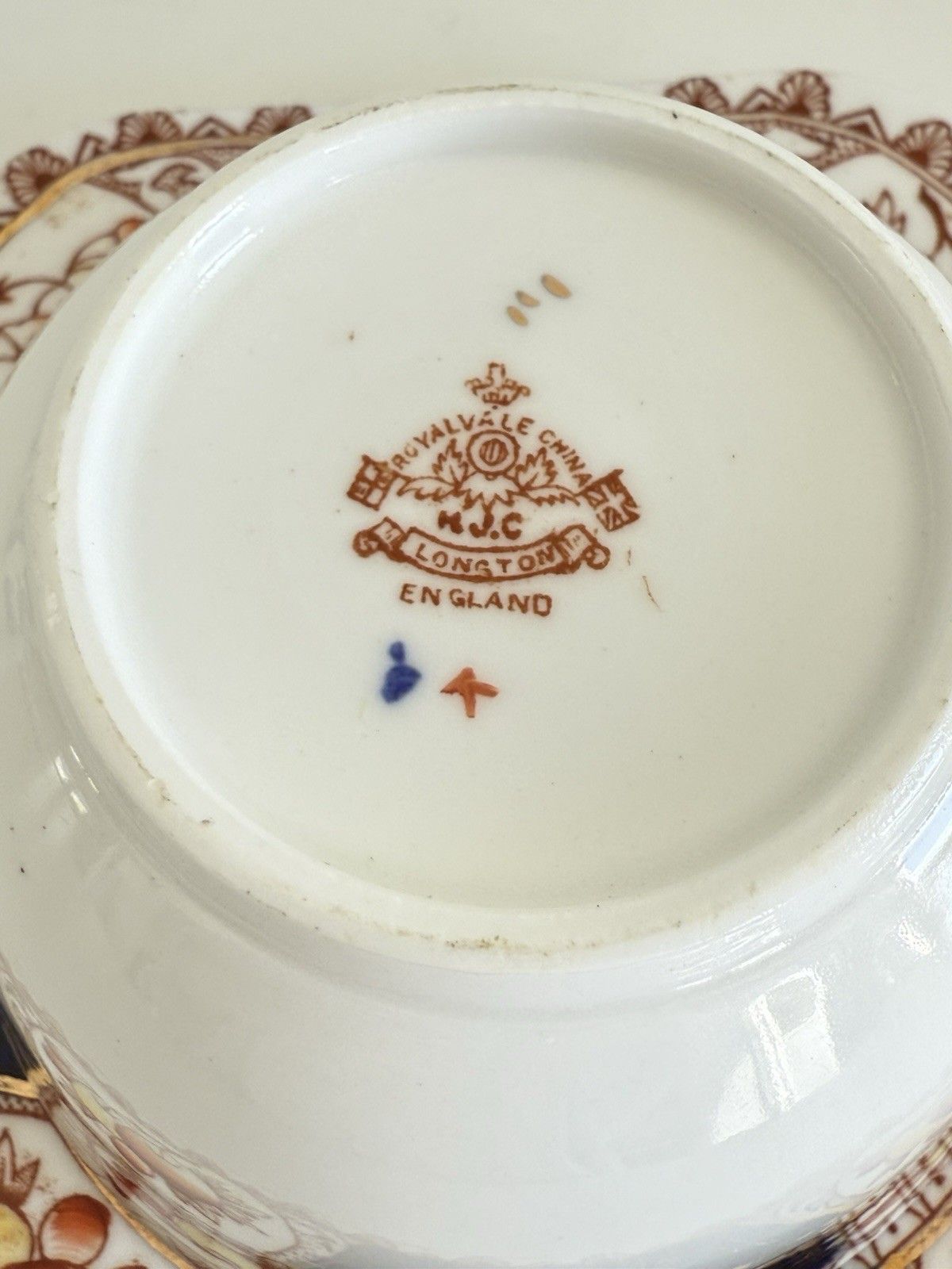 photo buy Early Antique Gold Gilded Royal Vale English Bone China Cup & Saucer (Circa 1913)