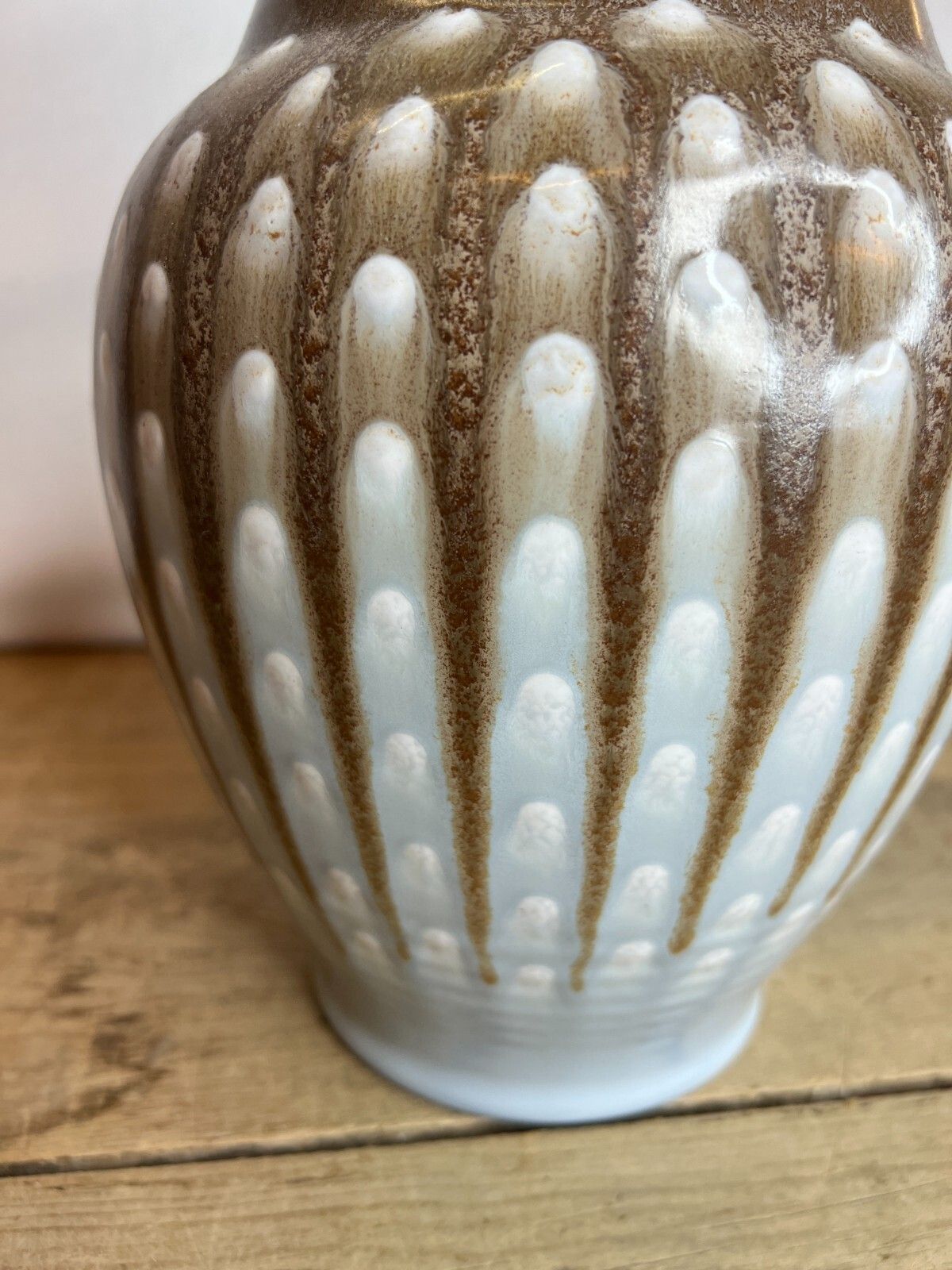 Art Deco Pilkingtons Royal Lancastrian Pottery Vase Eric Bridges Peacock Feather photo vinterior