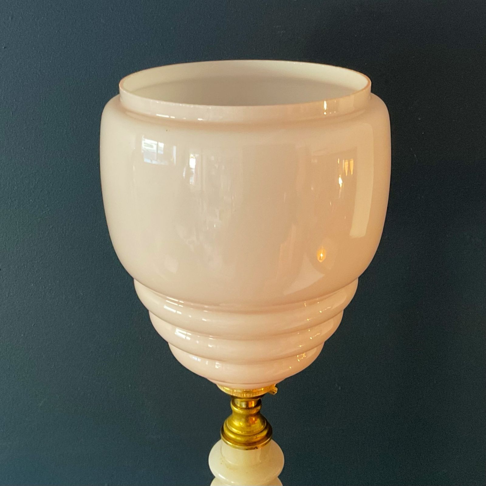 A Sweet Pink Art Deco Table Lamp photo for sale