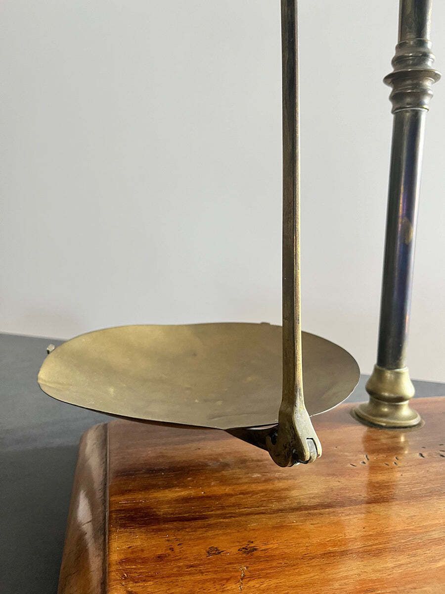 French Tea Scale '900 In Brass And Wood  Antiques photo for sale