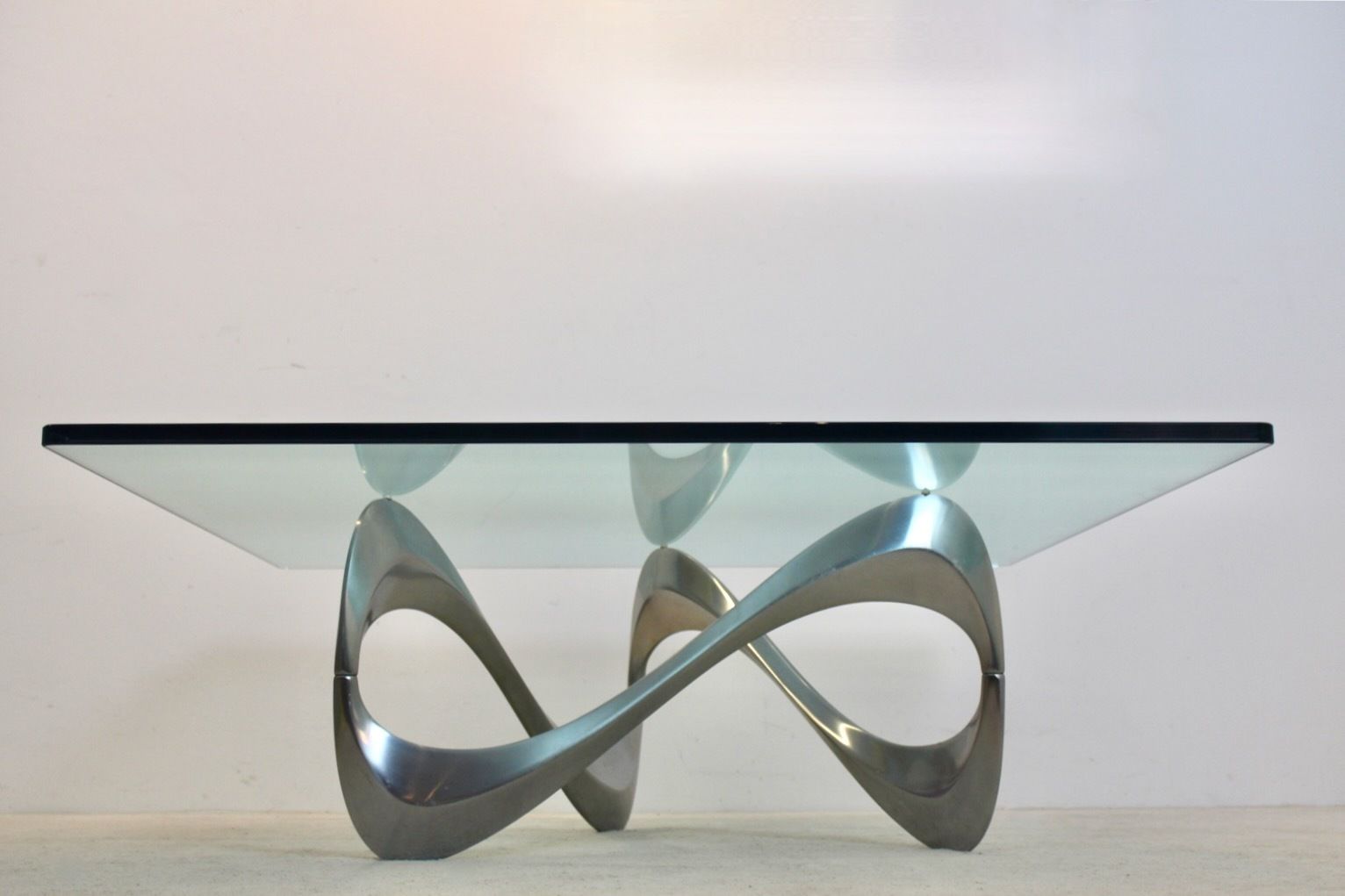 Knut Hesterberg ‘Snake’ Coffee Table, Cast Aluminum & Glass, 1960s photo 3501.0