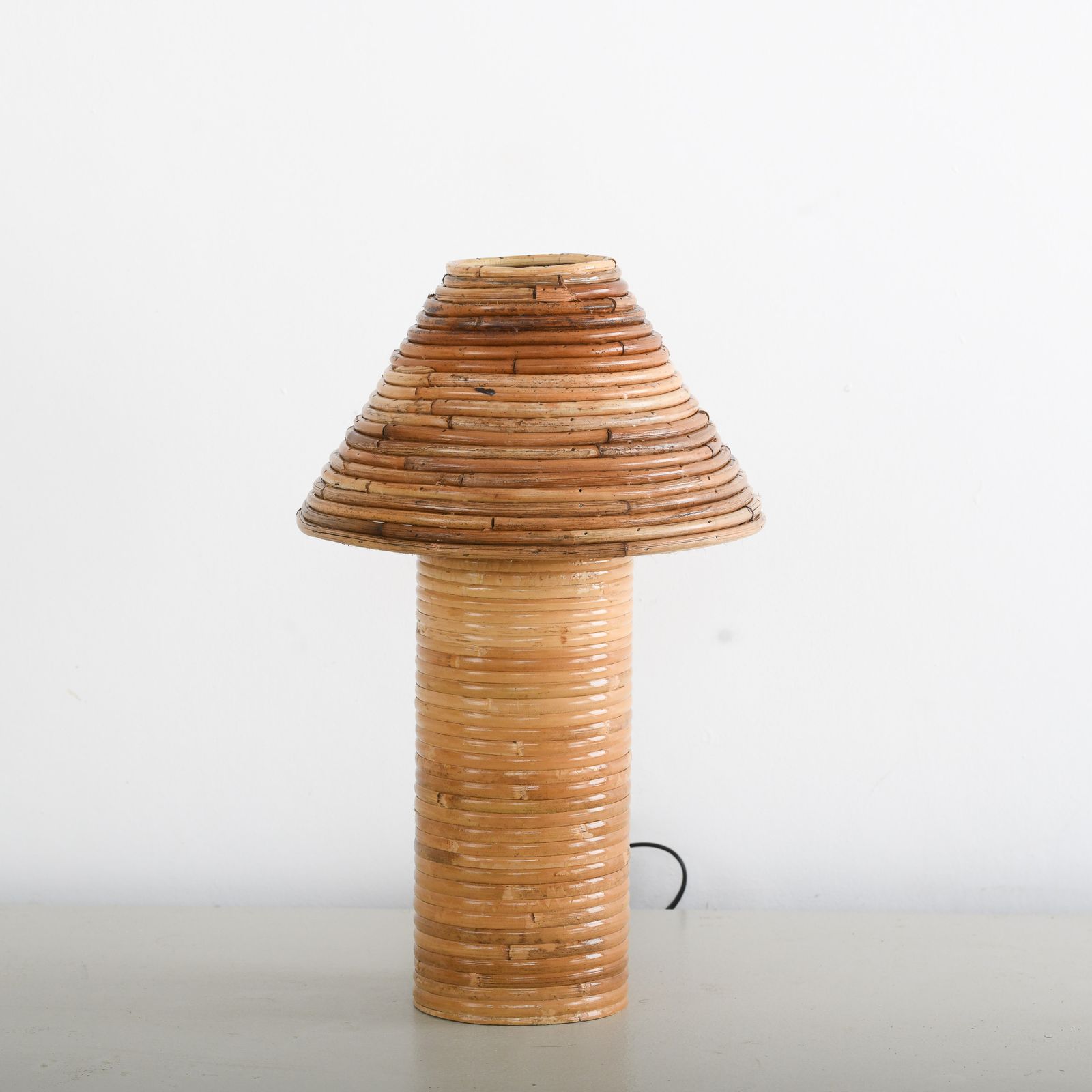 Petite Rattan Table Lamp, 2010s