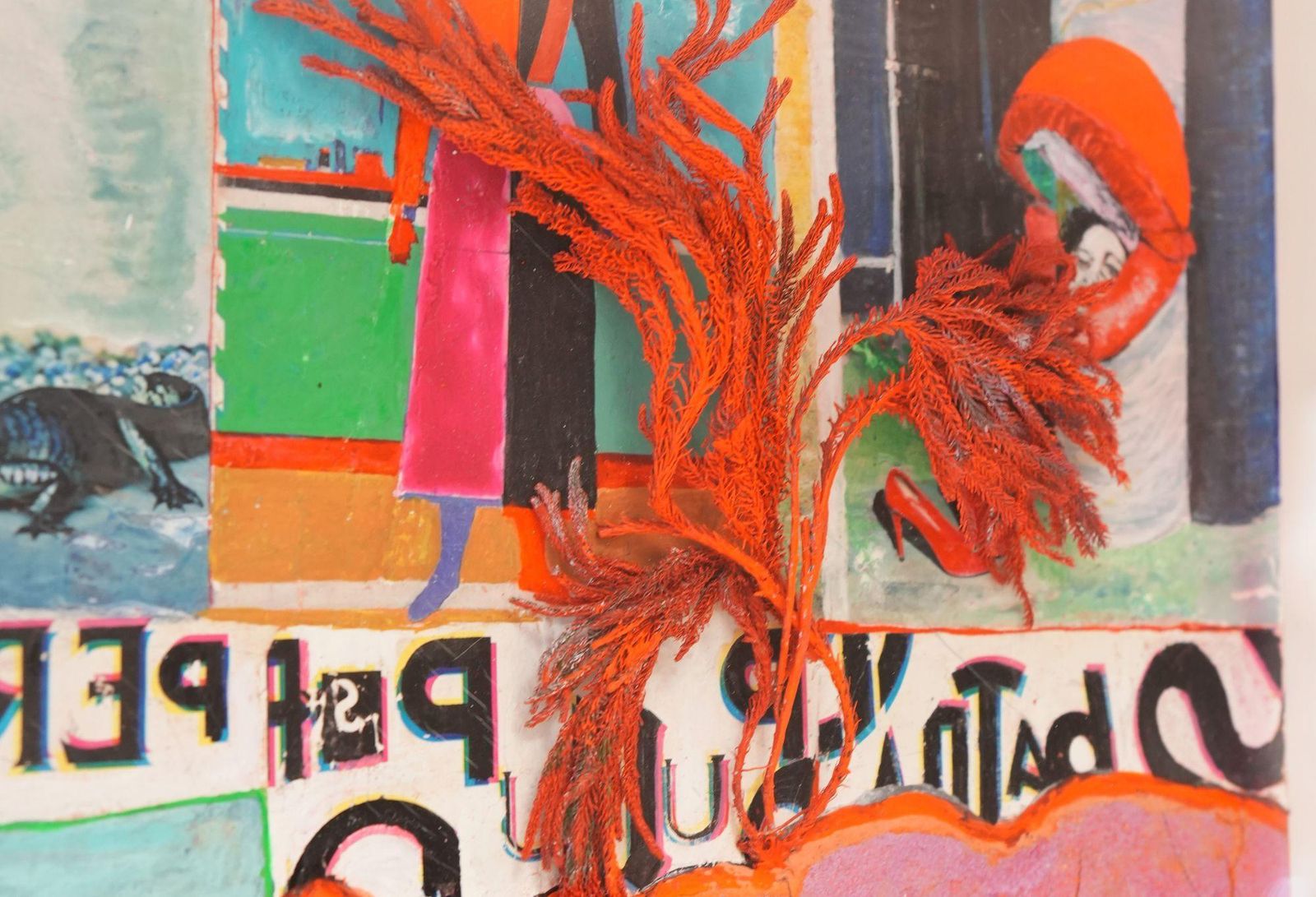 Guido Coletti: Mixed Media Collage (70s/80s)   Italian, Plexi photo 3435.0