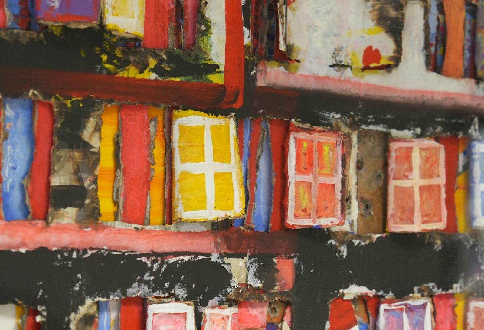Guido Coletti: Mixed Media 'Facades' (70s/80s)   Italian Art, Plexi photo vinterior