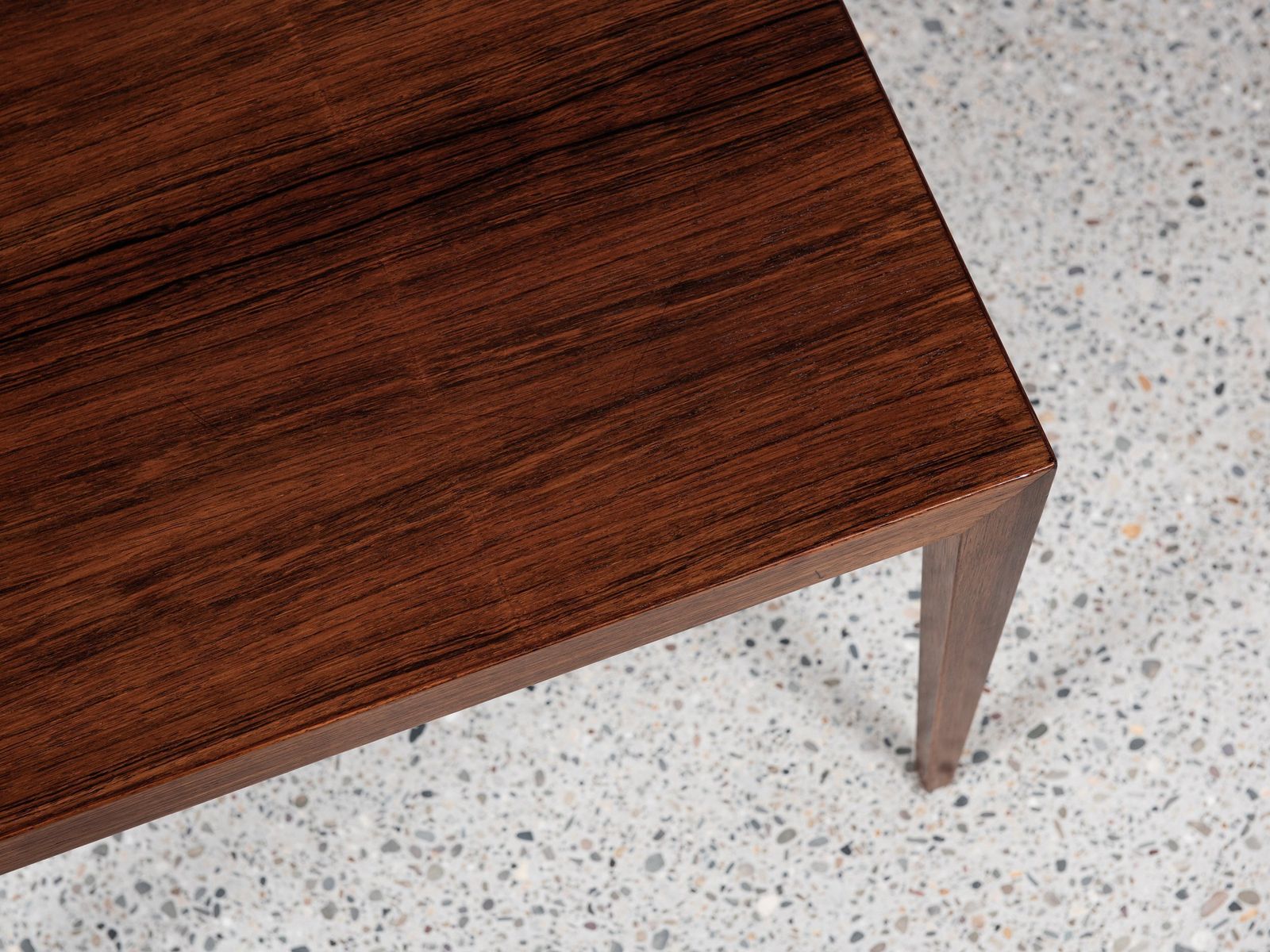 Midcentury Danish Square Side Table In Rosewood By Severin Hansen For Haslev 1960s photo 1269.0