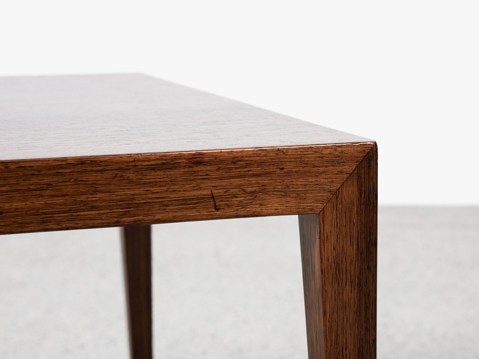 Midcentury Danish Square Side Table In Rosewood By Severin Hansen For Haslev 1960s photo vintage