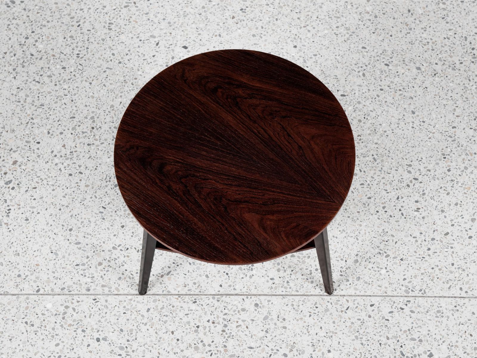Midcentury Danish Round Side Table In Rosewood By Holger Georg Jensen For Kubus 1960s photo furniture