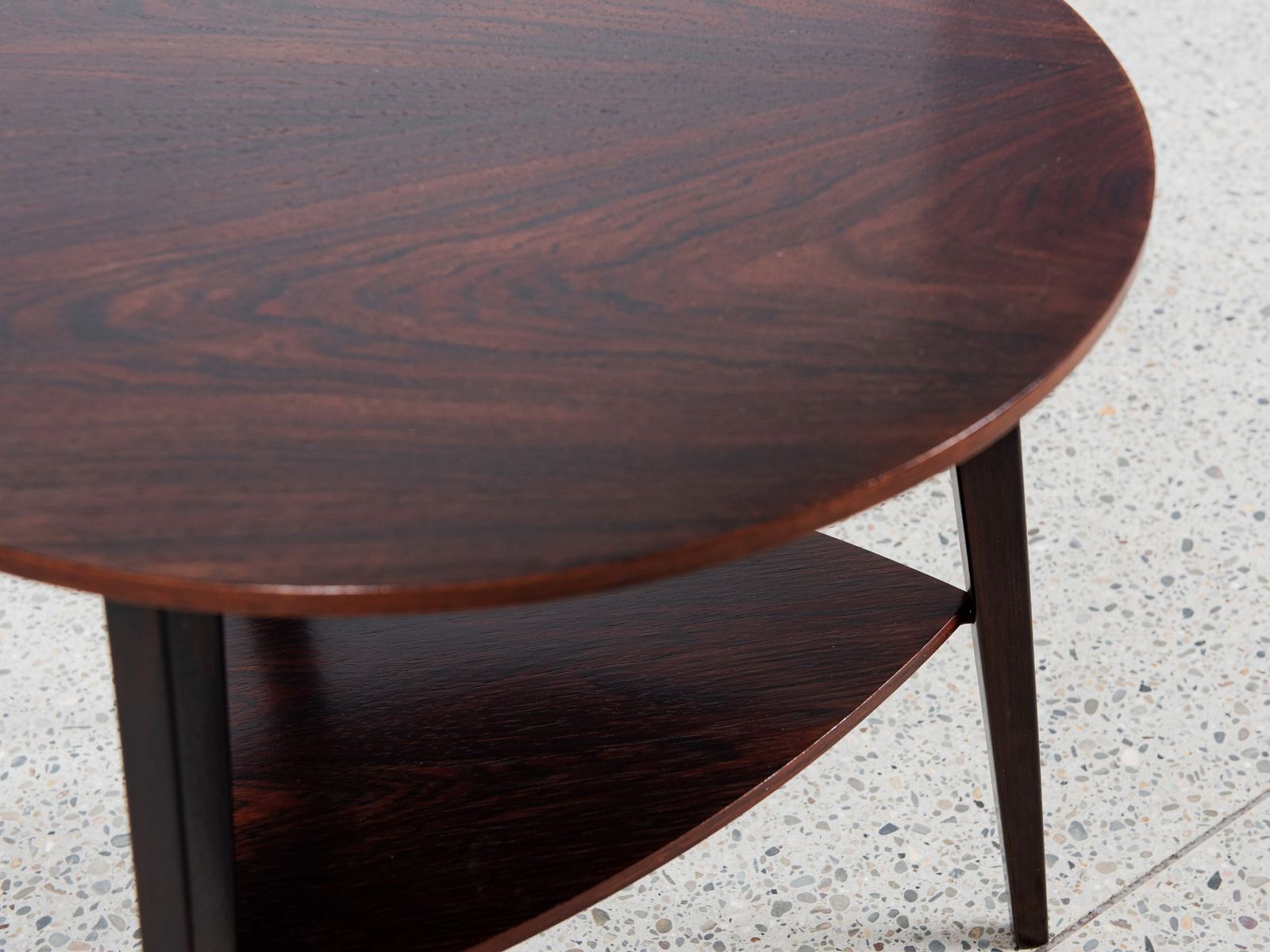 Midcentury Danish Round Side Table In Rosewood By Holger Georg Jensen For Kubus 1960s photo 1269.0
