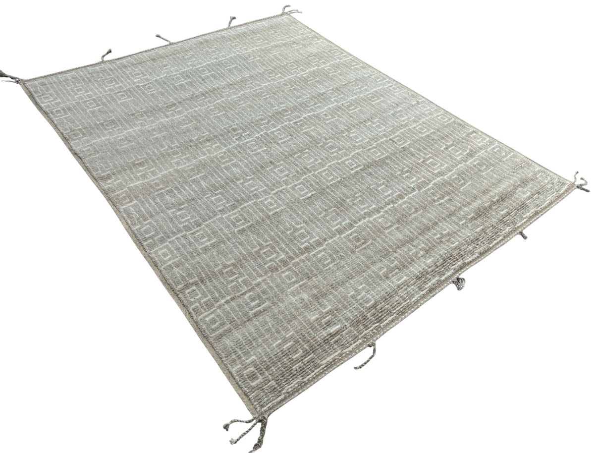 275x365 Cm Vintage Hand Knotted Moroccan Berber Style Area Rug. 100% Natural Wool photo 1915.0