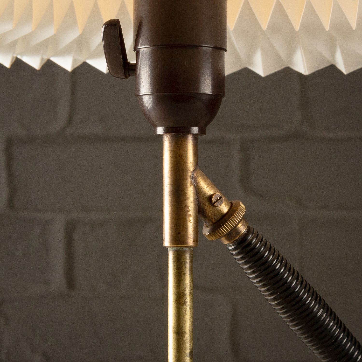 Le Klint 306 Table Or Wall Lamp In Brass By Kaare Klint, Denmark, 1960s photo Lighting